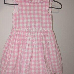 Tahari Girls 5T Pink Gingham Checked Dress